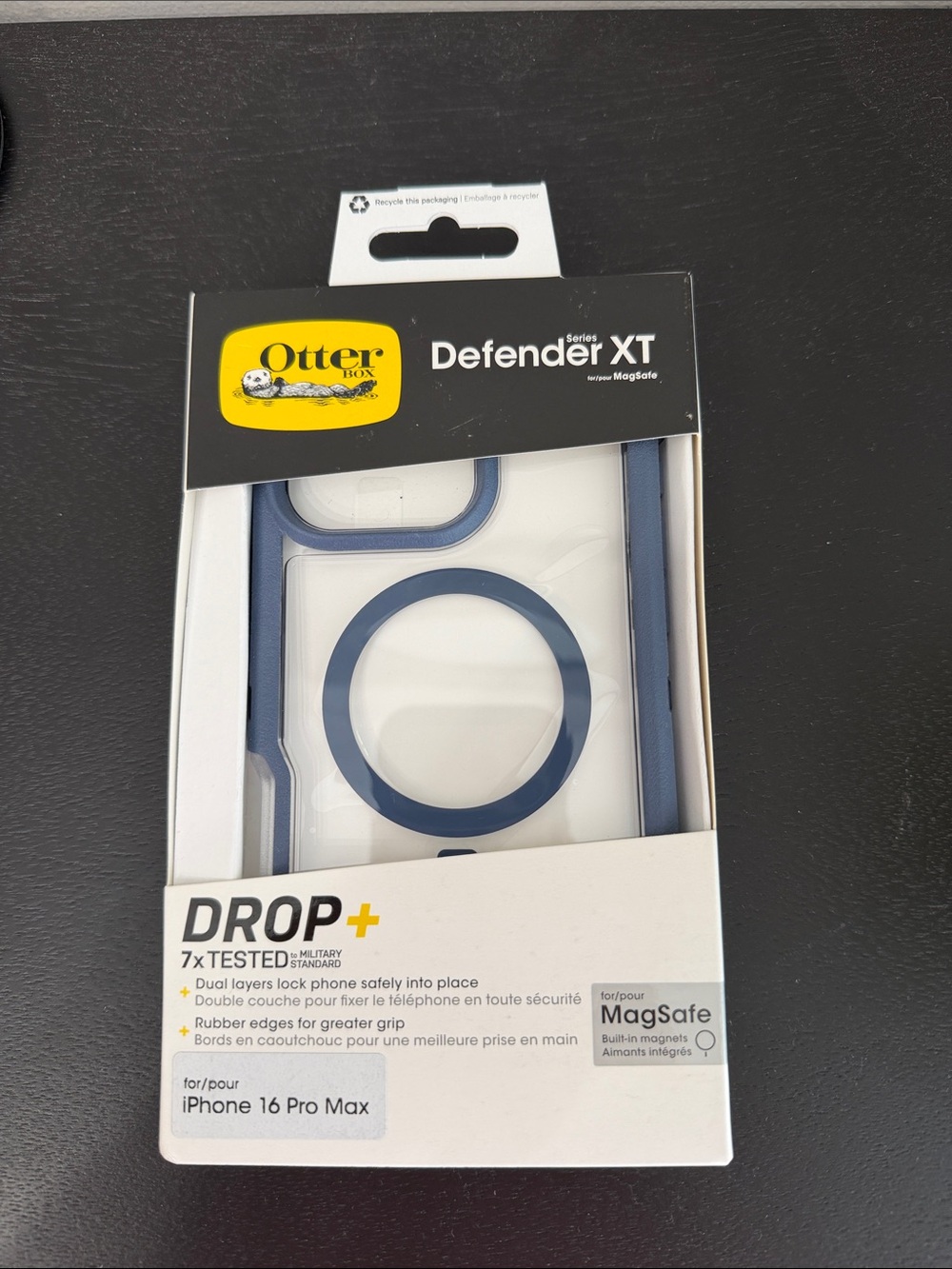 NWT Unopened OtterBox Defender XT Clear Case with Blue for iPhone 16 Pro Max